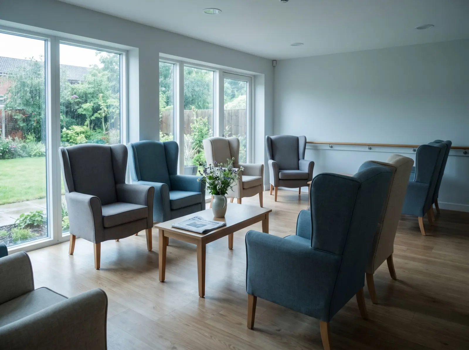 Communal lounge in a sheltered housing development