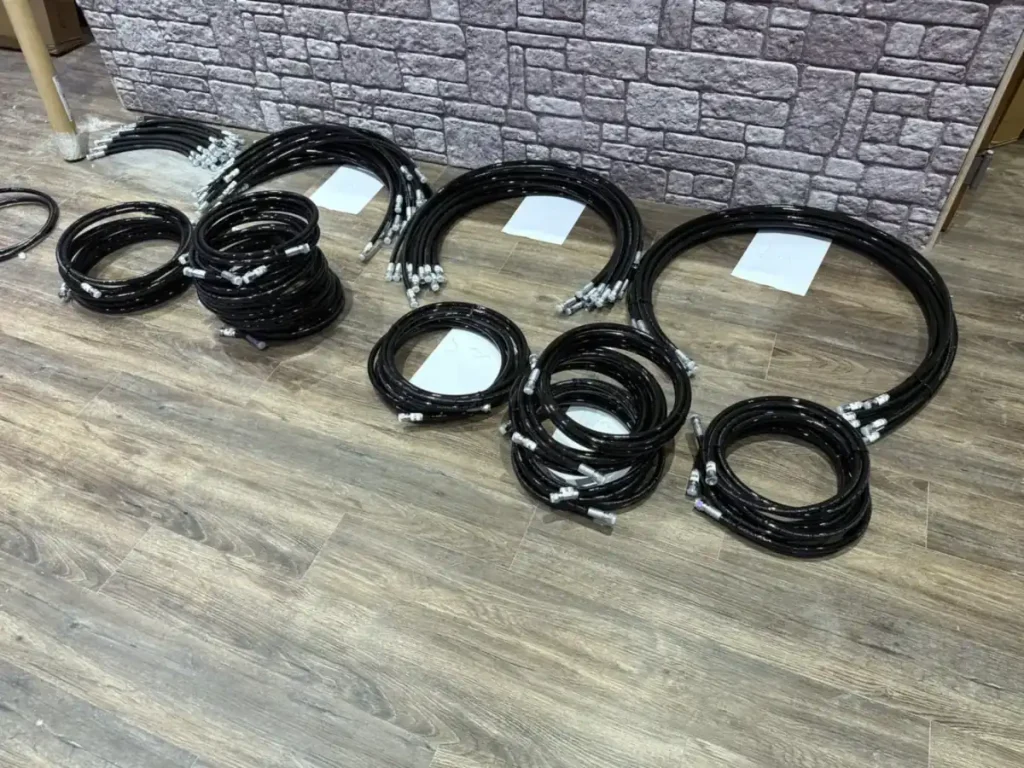 Flexible water mist hoses made up and labelled ahead of first fix